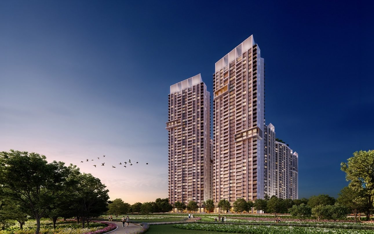 Kalpataru Parkcity Immensa towers overlooking the township park in Thane